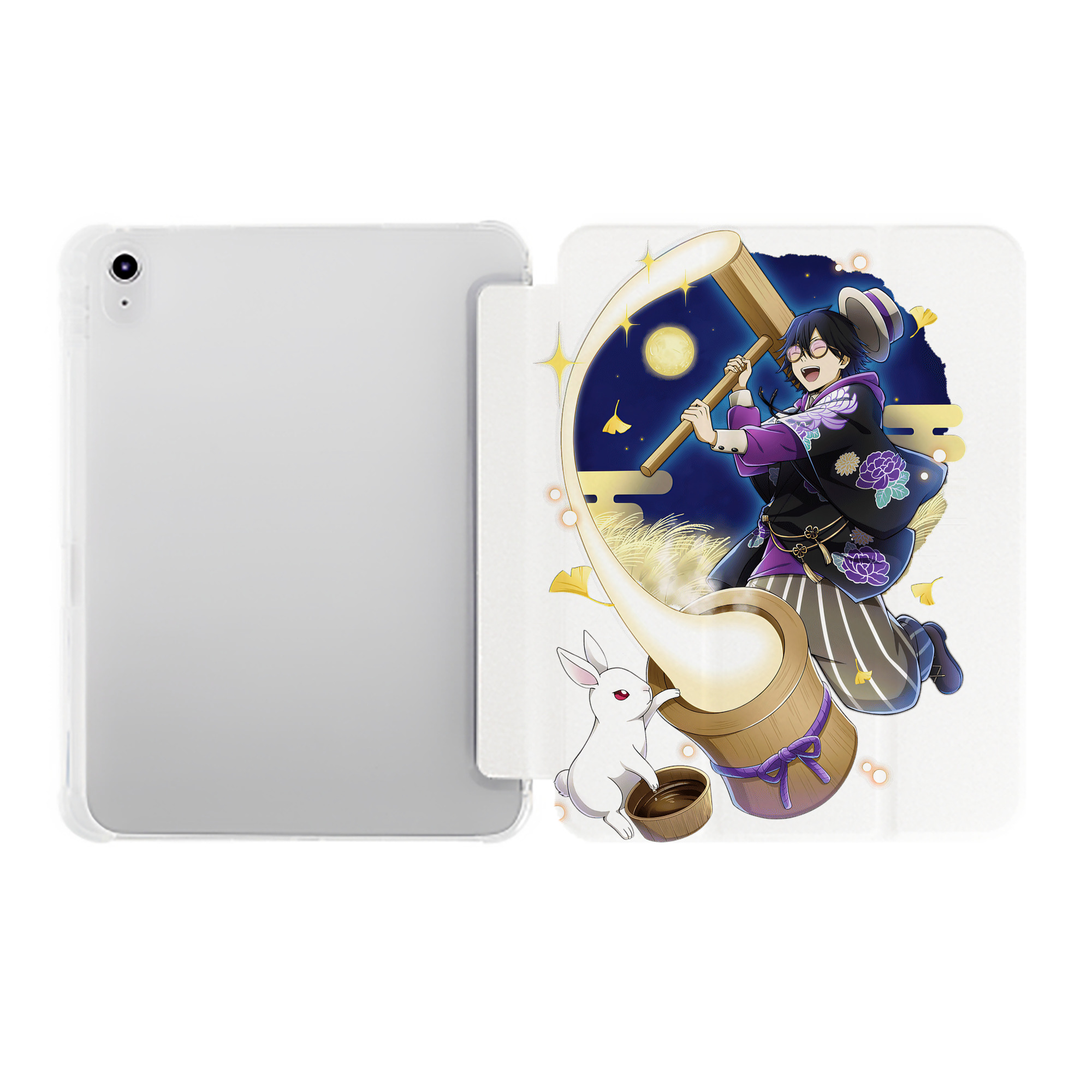 （画像用） 文豪ストレイドッグス Bungo Stray Dogs IPad ケース ペン収納付き 三つ折りスタンド PUレザー×シリコン 対応機種9.5/10.5/10.9インチ